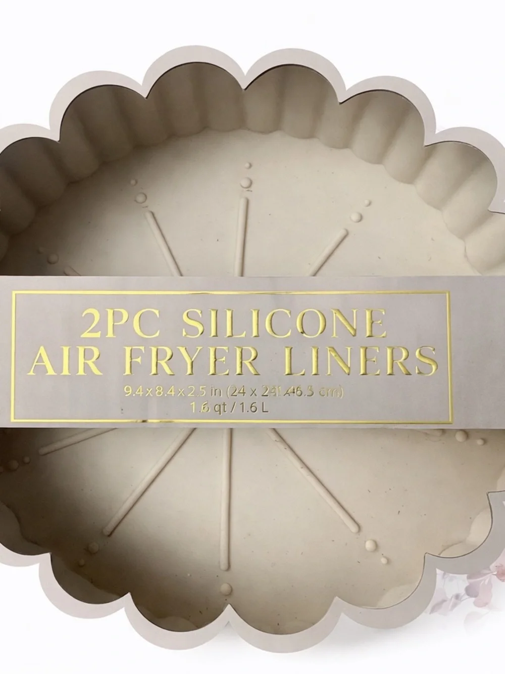 Silicone Air Fryer Liners — Gold, 2-Pack